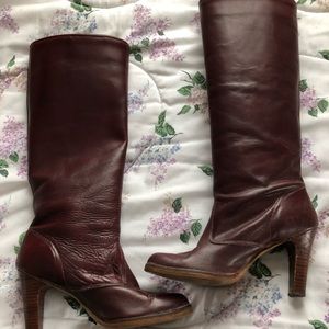Woman’s Burgandy High Heel Boots